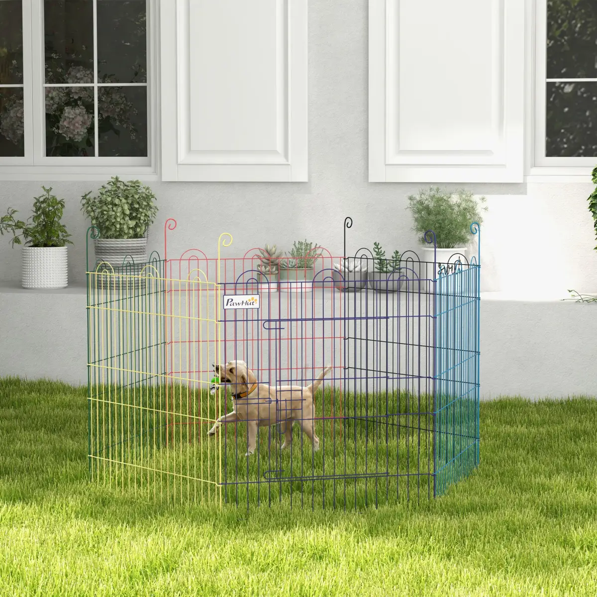 PawHut PawHut Pet Playpen Dog Puppy Crate Kennel with Door - Pet Playpen