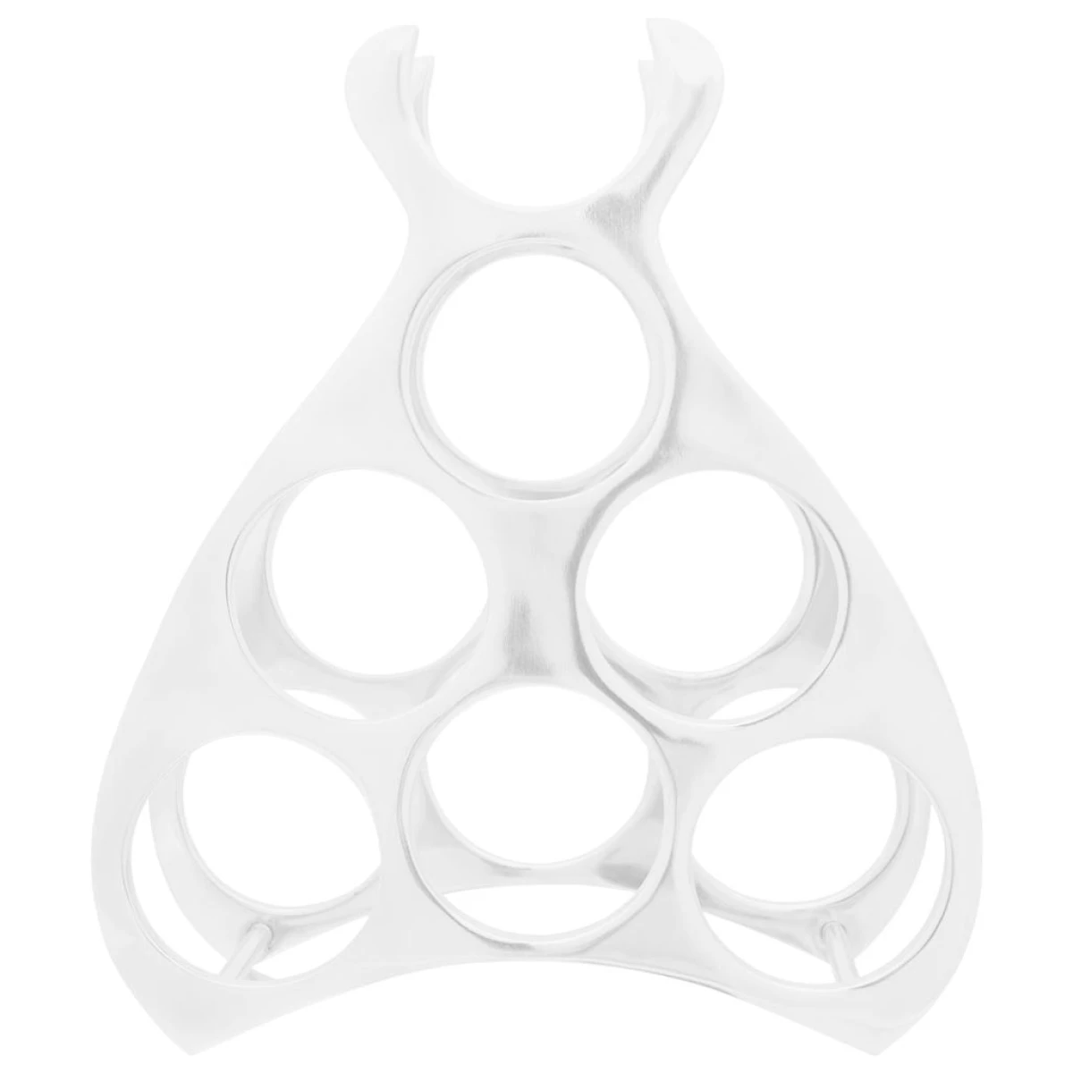 vidaXL vidaXL Wine Rack Silver 32 x 14 x 37.5 cm Aluminium - Wine Rack