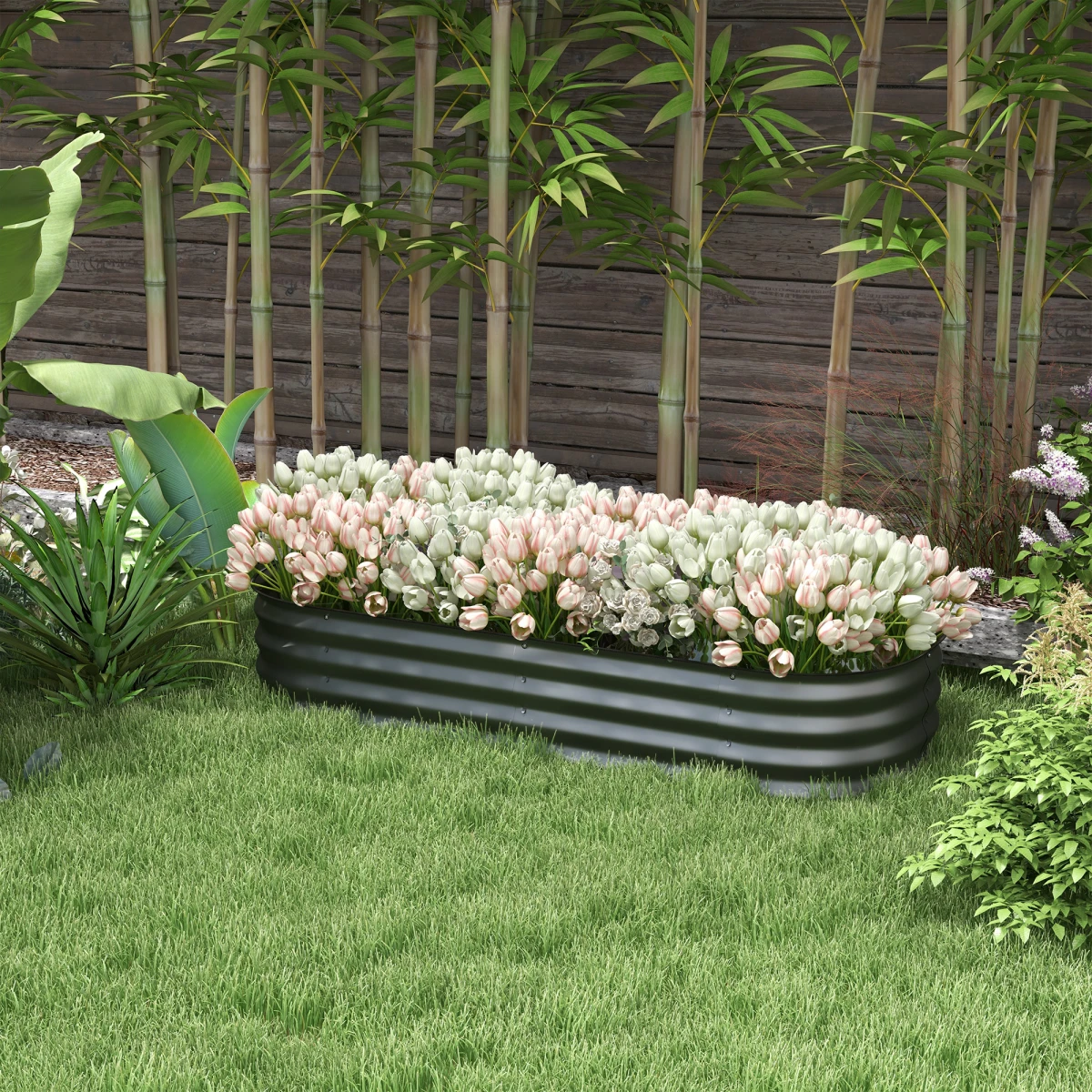 Outsunny Raised Garden Bed Planter With Safety Edging by Outsunny
