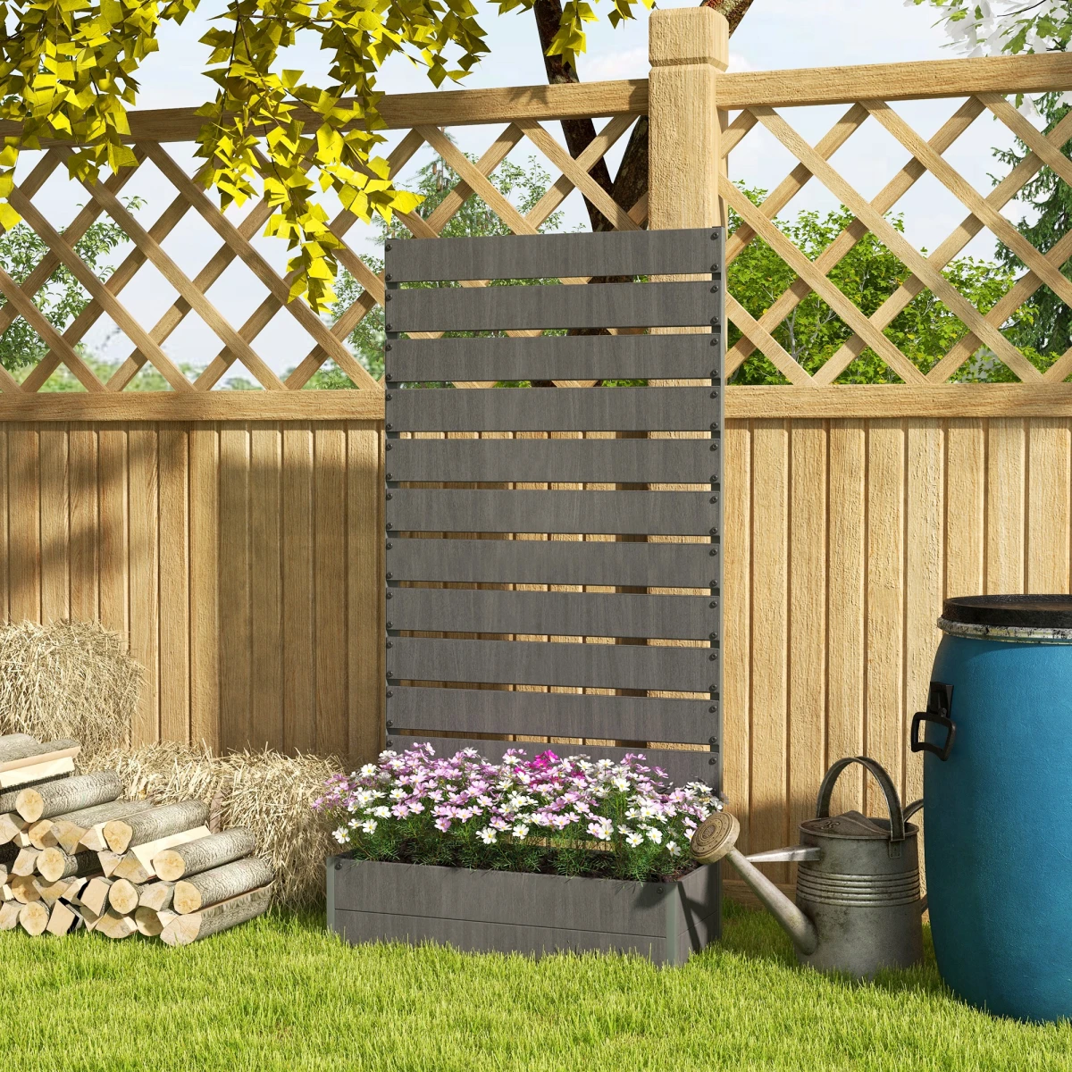 Outsunny Raised Garden Bed Tall with Trellis For Gardeners by Outsunny