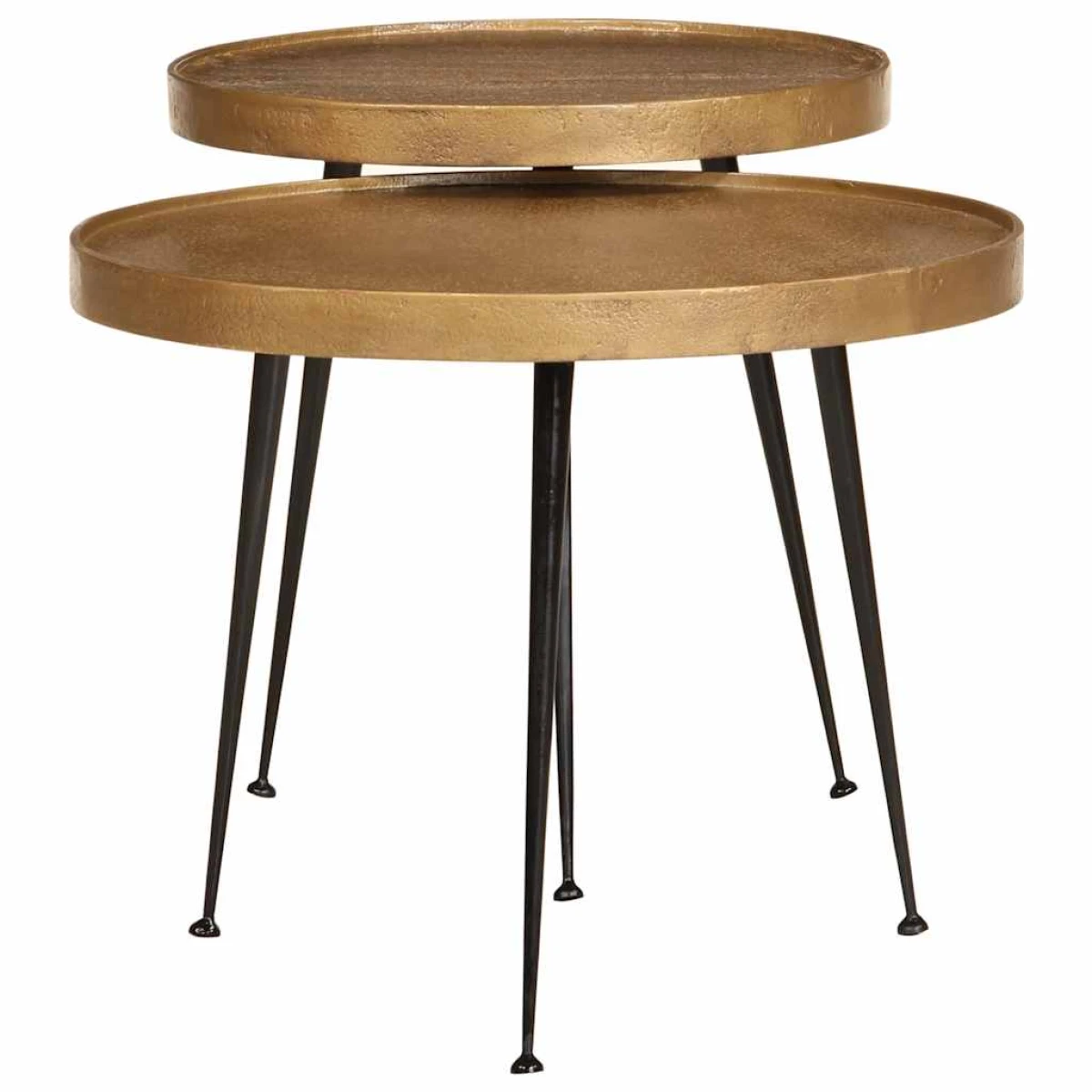 vidaXL VidaXL Coffee Tables Two Piece Gold Home - Coffee Table