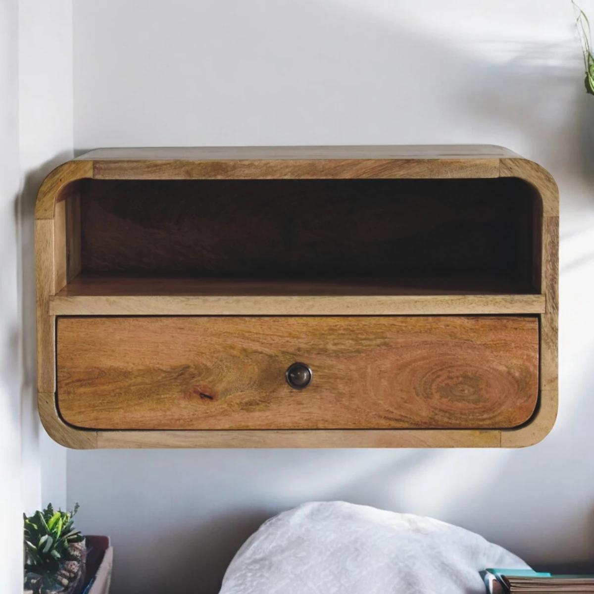 Artisan Bedside Cabinet Large Drawer Mango Wood by Artisan Furniture