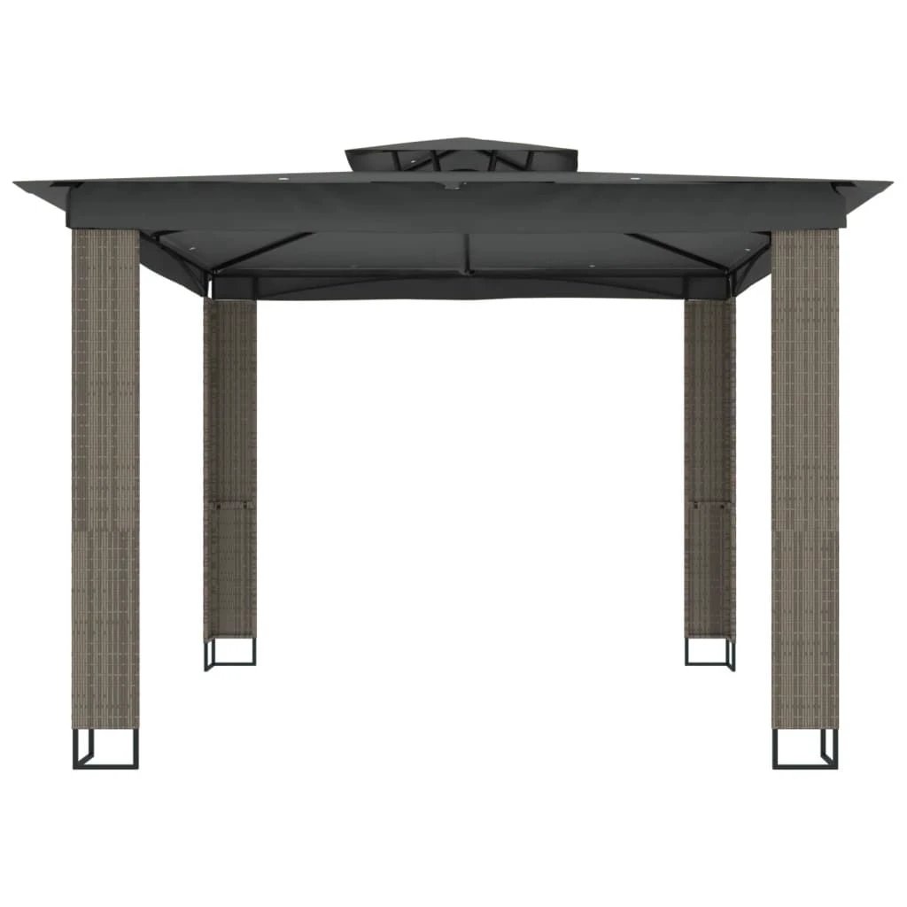 vidaXL Gazebo with Double Roof Cream 2.94x2.94 m Steel by vidaXL