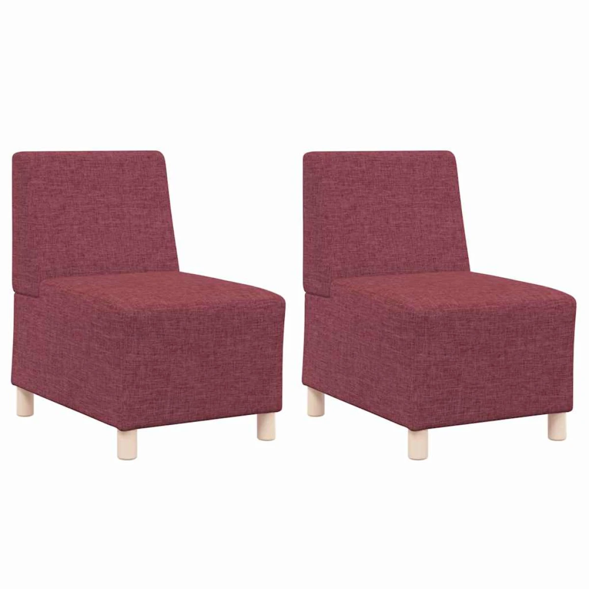 VidaXL Armless Modular Sofa 55 x 74 x 82 cm Red Living Room by vidaXL
