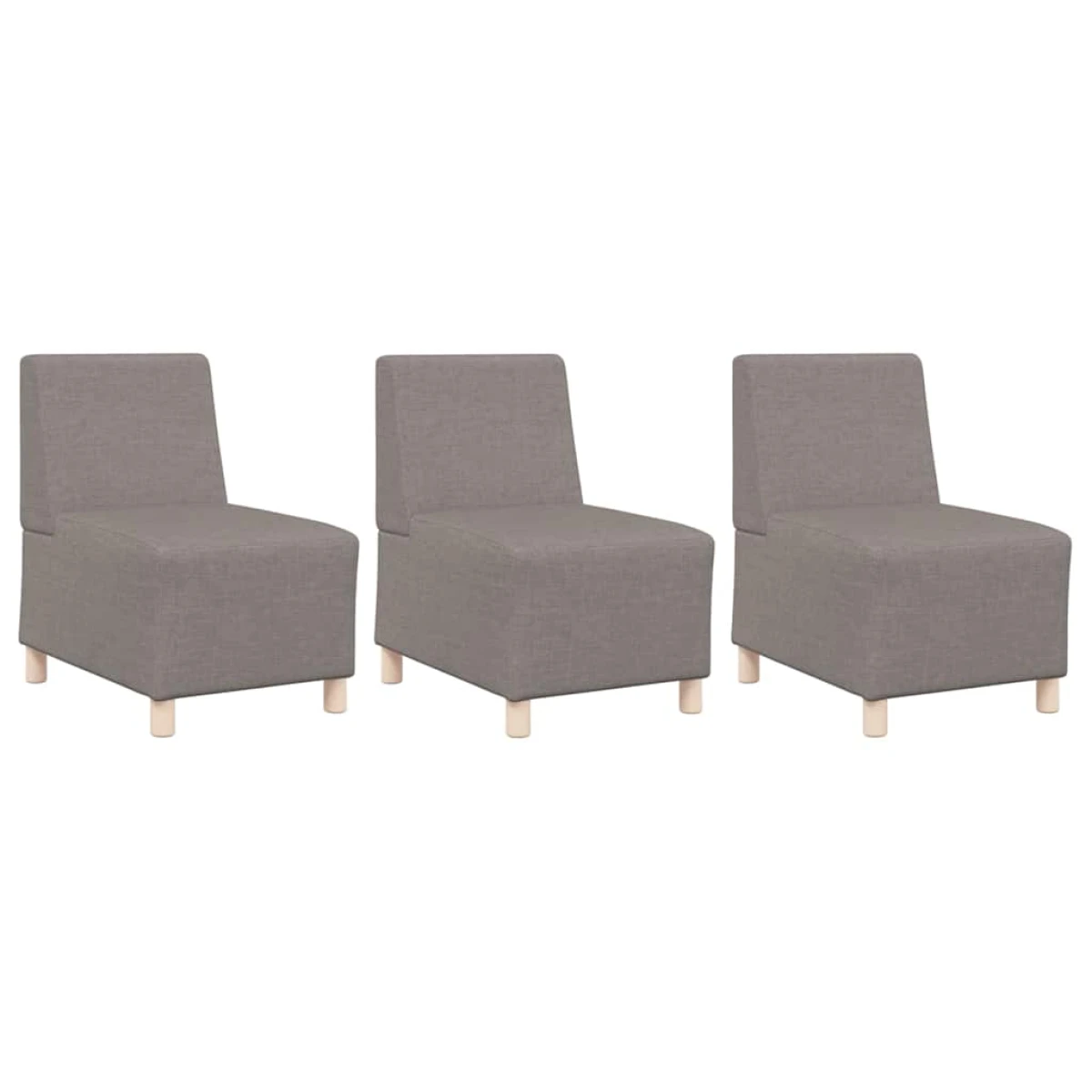 vidaXL Modular Sofa 55x74x82 cm Armless Taupe Living Room by vidaXL