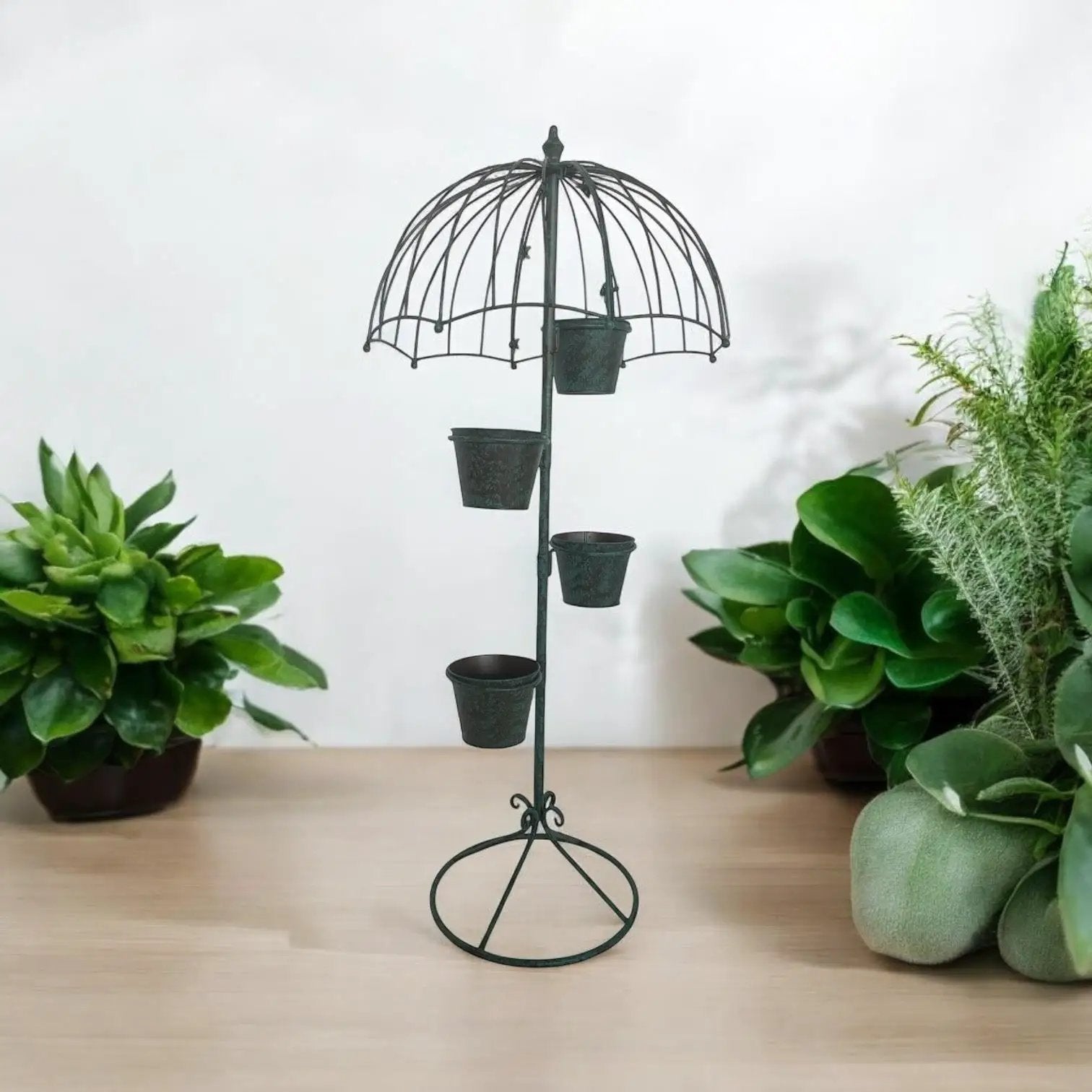 MSL 130CM GREEN METAL GARDEN PLANTER - Planters