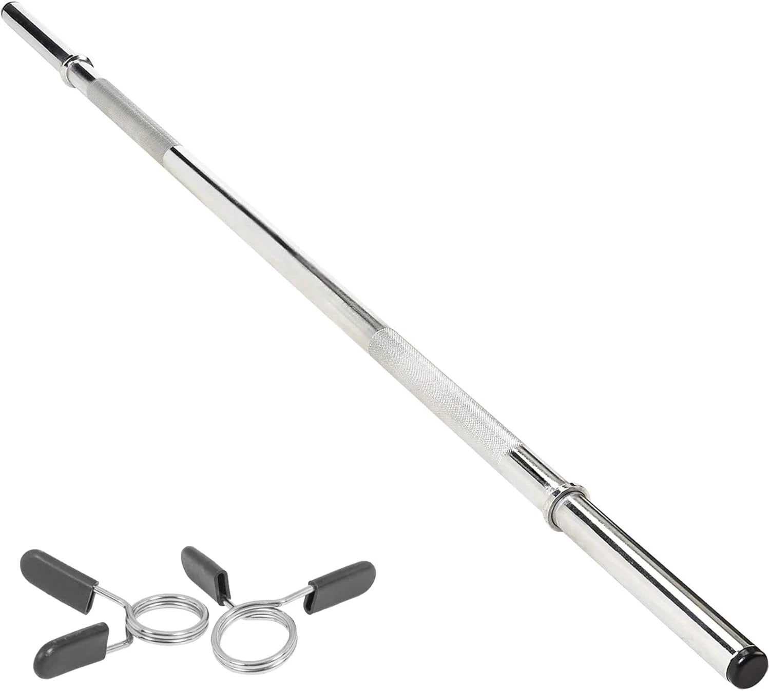Monster Shop Straight Barbell Bar - 1" Standard 1.2m with Springlock -