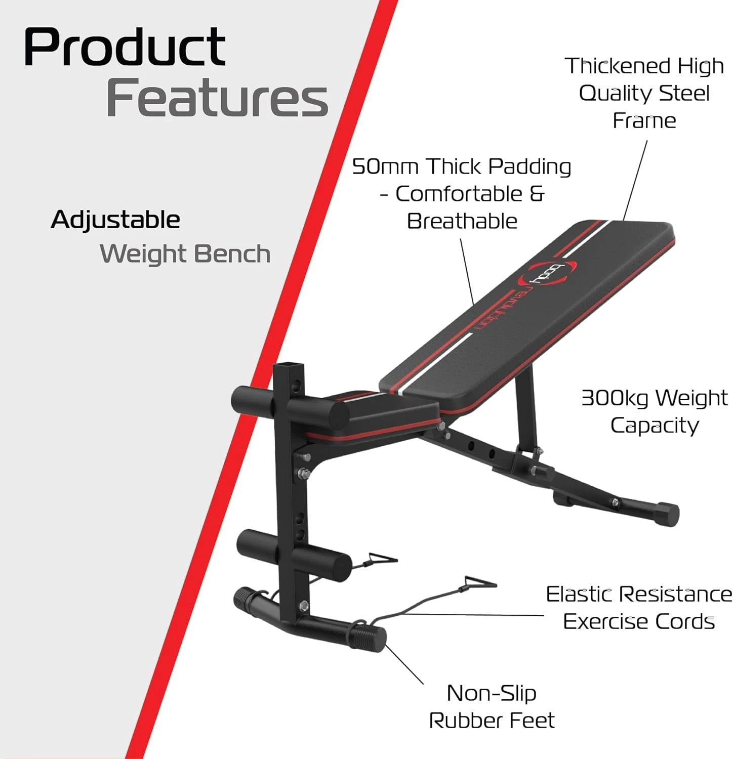 Adjustable Weight Bench by Monster Shop