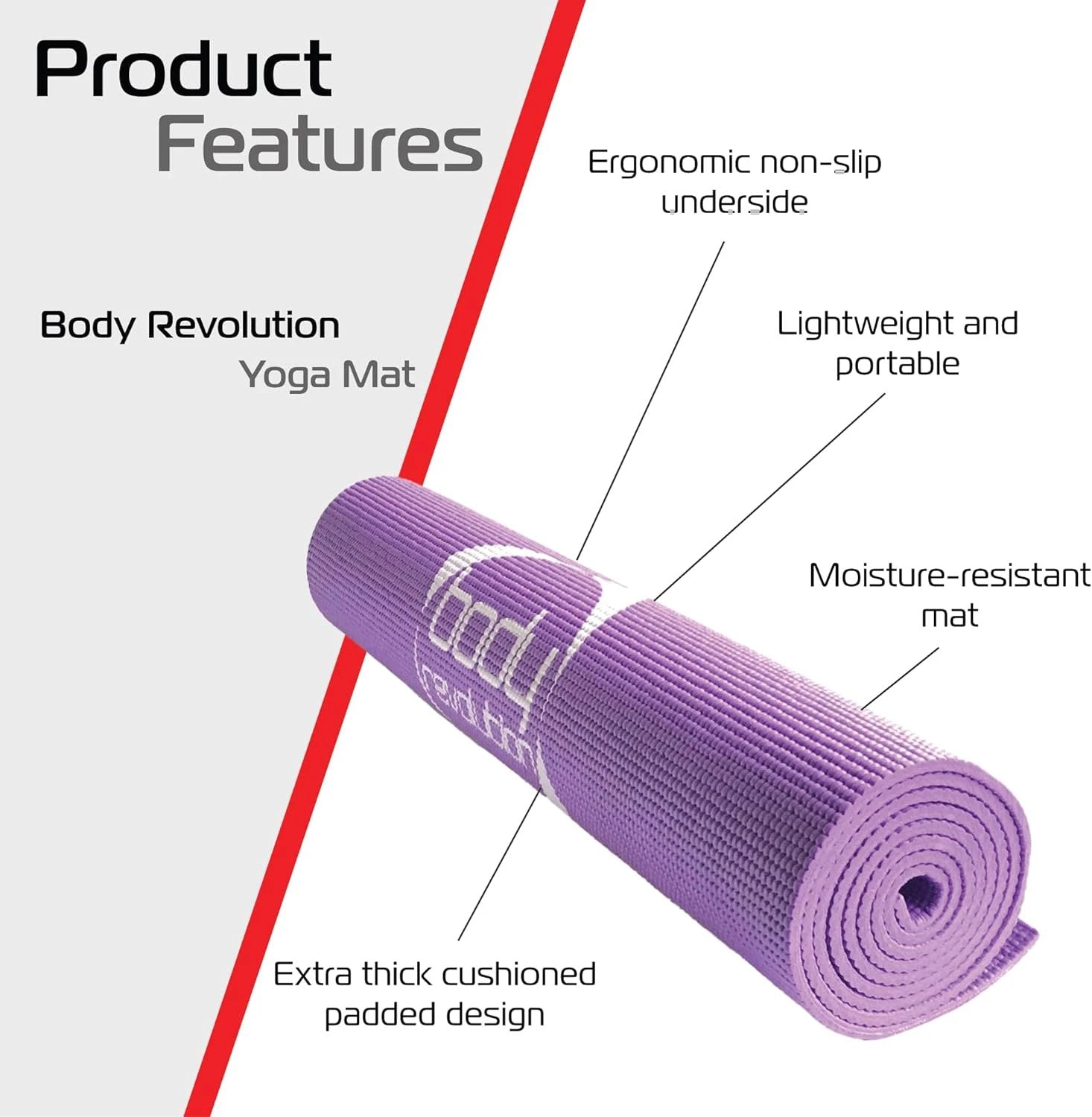 Purple Yoga Mat by Monster Shop