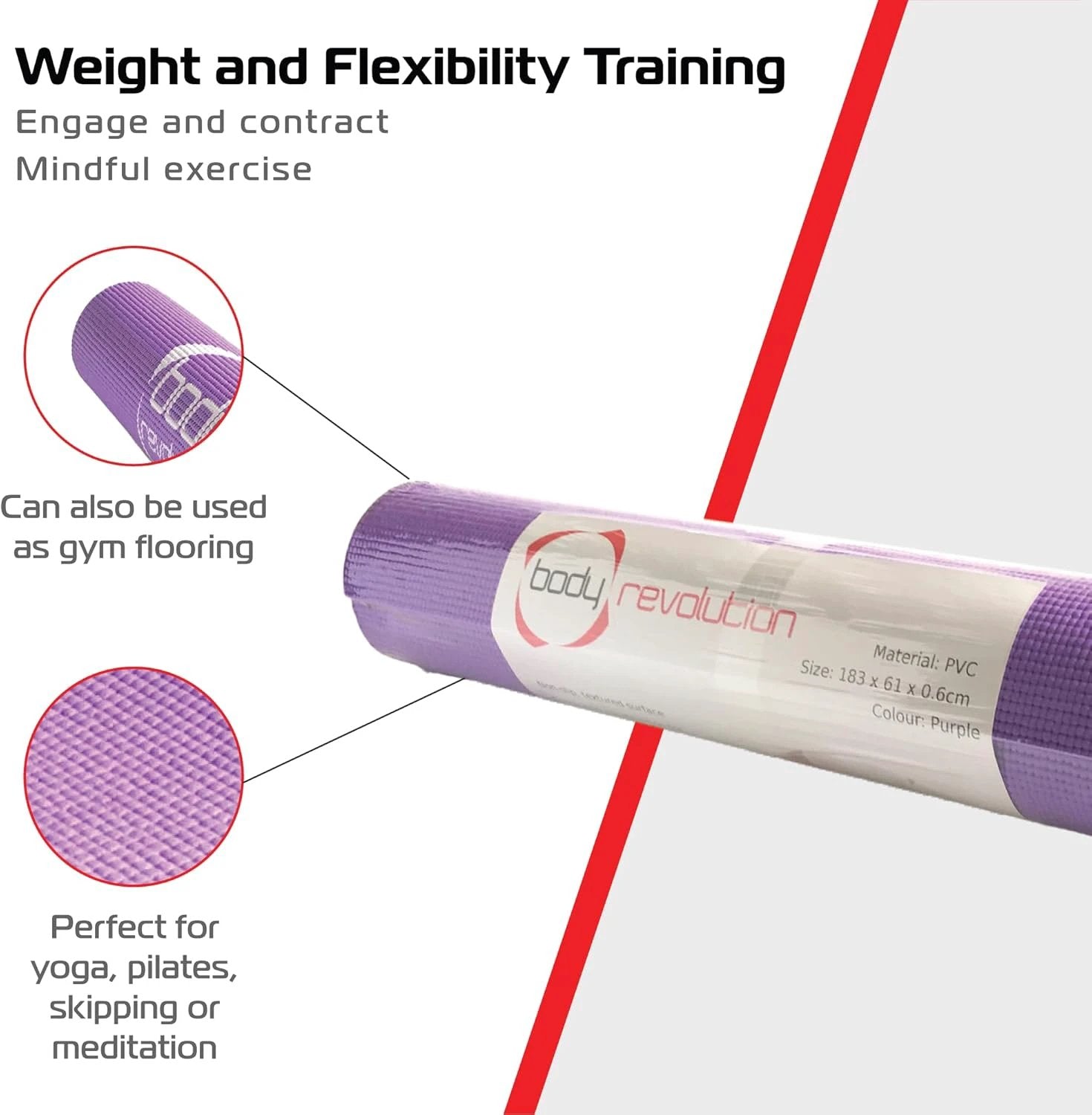 Purple Yoga Mat by Monster Shop