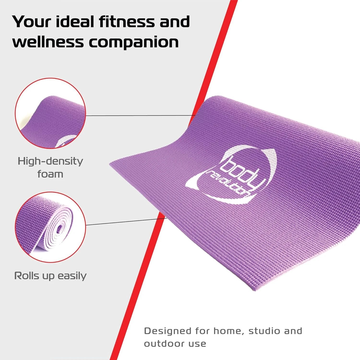 Purple Yoga Mat by Monster Shop