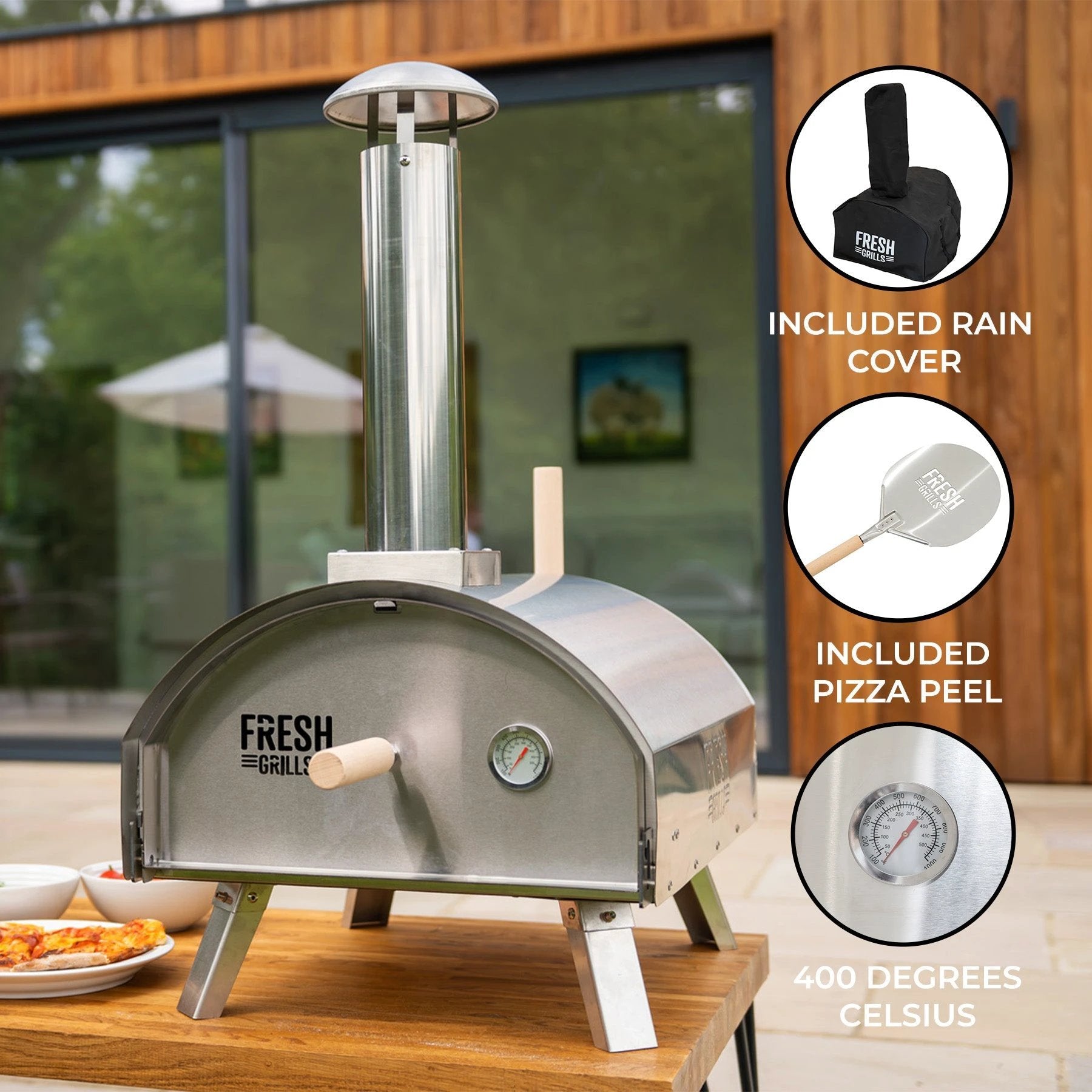 Monster Shop Fresh Grills Premium Outdoor Pizza Oven -