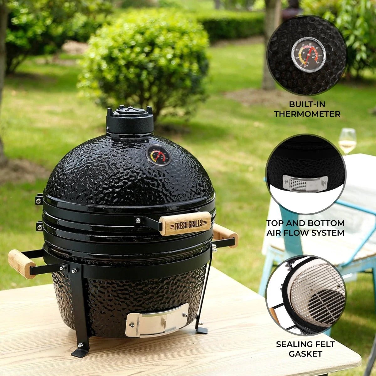 Monster Shop Fresh Grills 16” Kamado BBQ Oven -