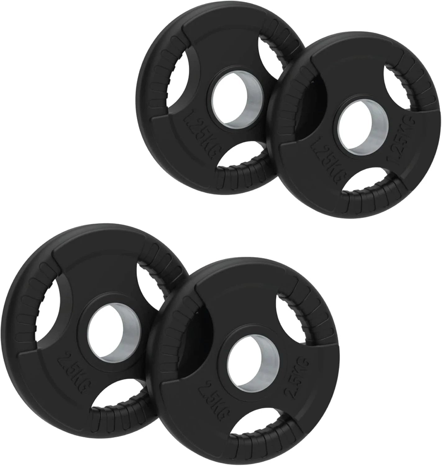 7.5kg Bundle Olympic Tri-Grip Rubber Weight Black Plates by Monster Shop