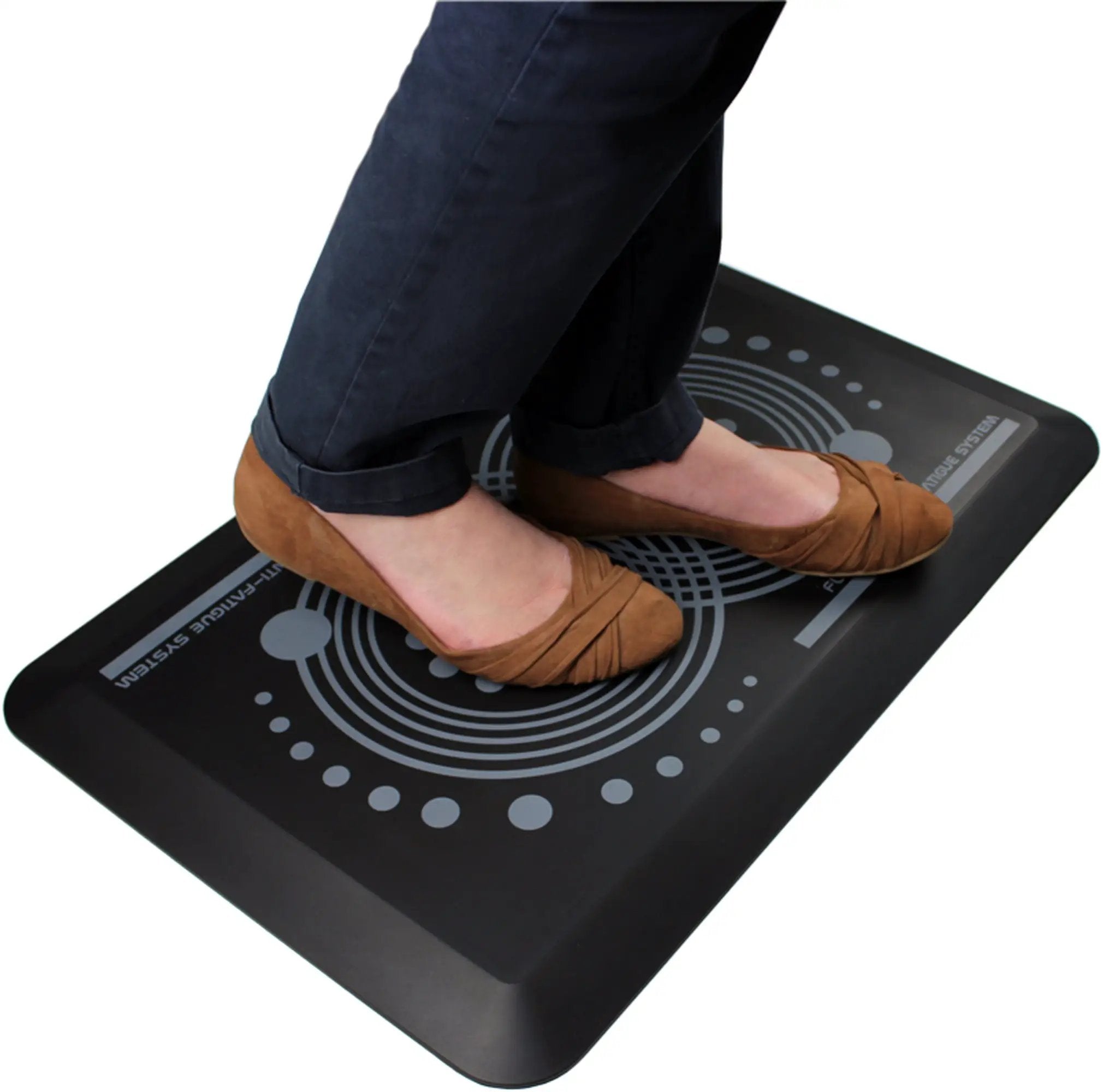 Floortex® AFS-TEX® 2000 Black Active Anti-Fatigue Mat - 50 x 80cm - Rug