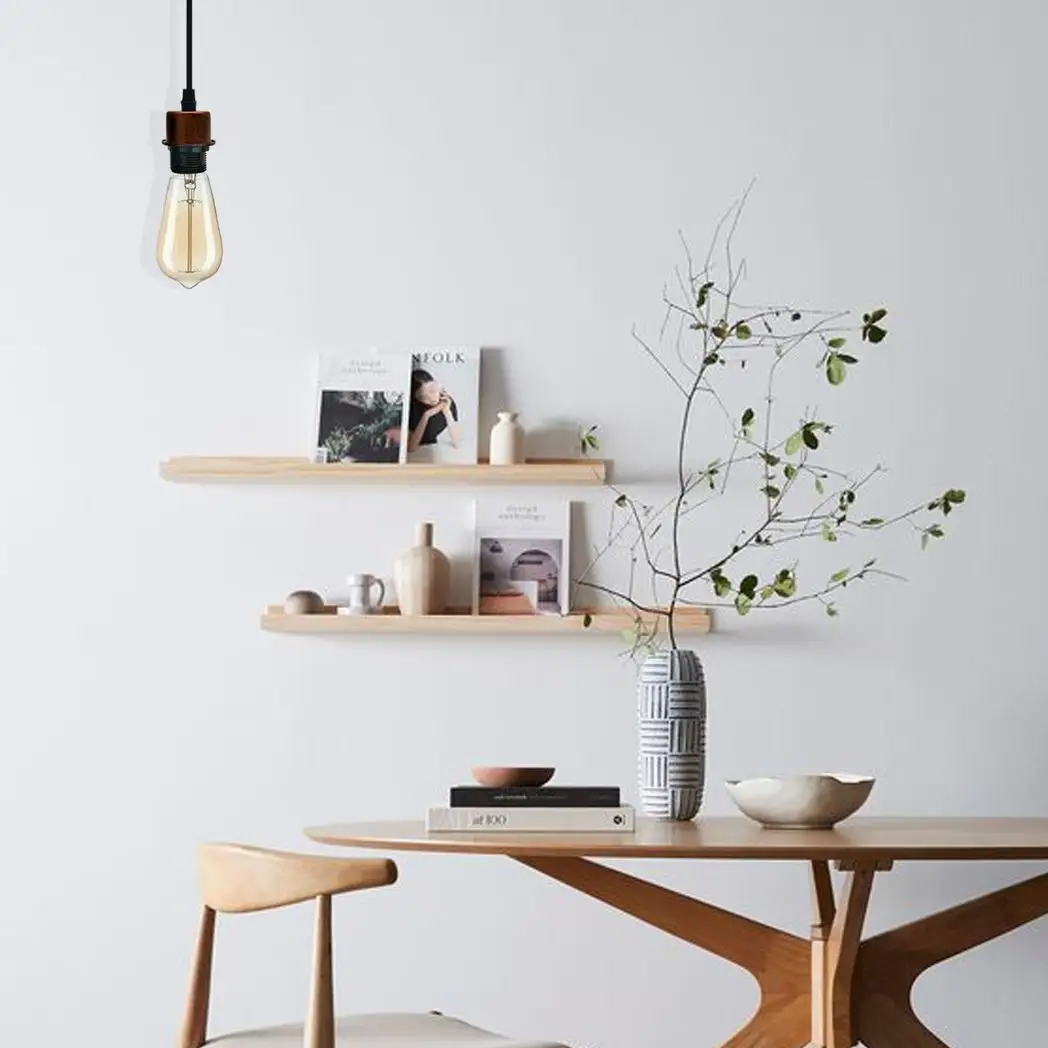 LEDSONE Industrial Rustic Red Pendant Light Fitting, Lampshade Addable E27 Lamp Holder UK Holder Fitting Set With PVC Cable. - Pendant Lights