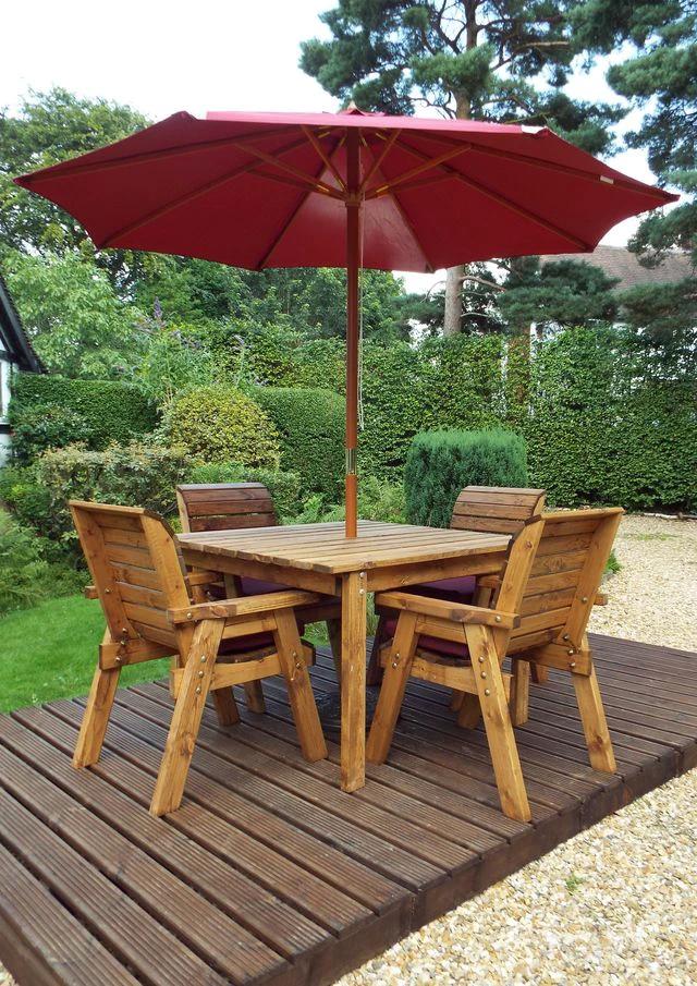 Charles Taylor Trading Four Seater Square Table Set - Garden Table