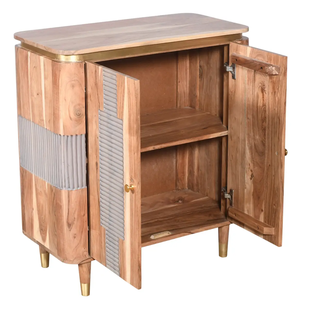 Indian Hub Wilton Acacia Wood 2 Doors Sideboard - Sideboard