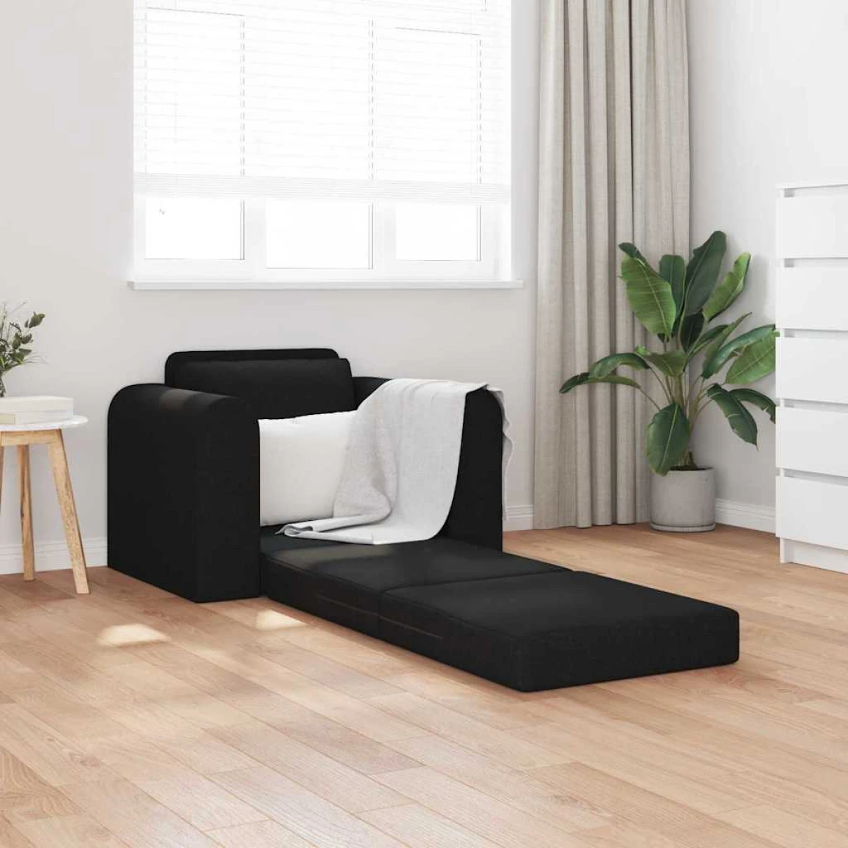 vidaXL VidaXL Armchair 98 By 71 By 83 Cm Black Fabric For Reading - Sofa Bed