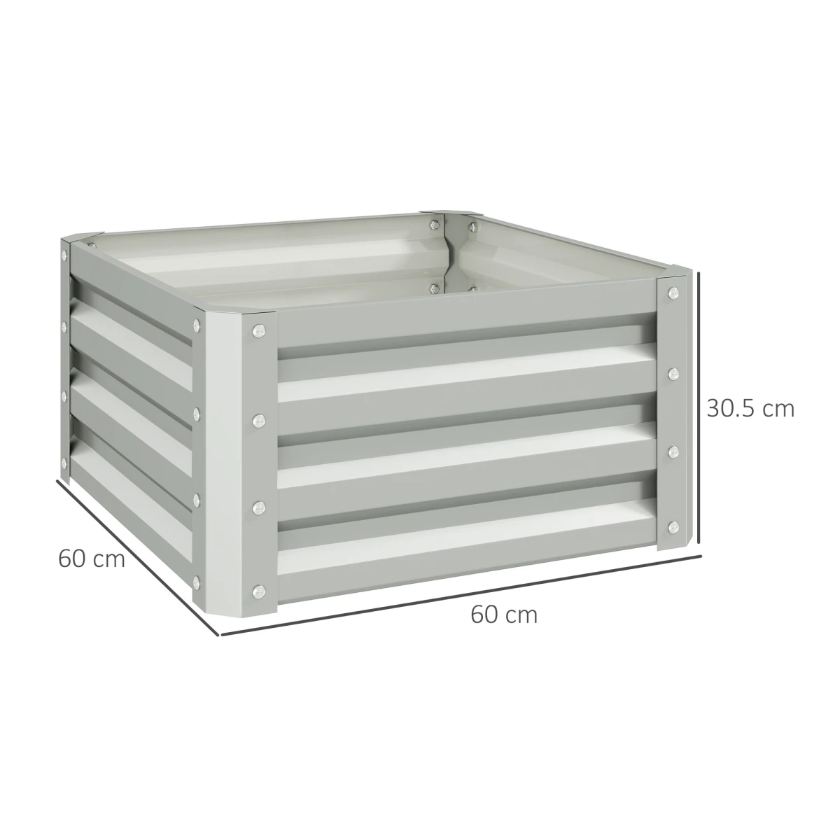 Outsunny Raised Garden Bed Two Pack Galvanised Steel Patio by Outsunny