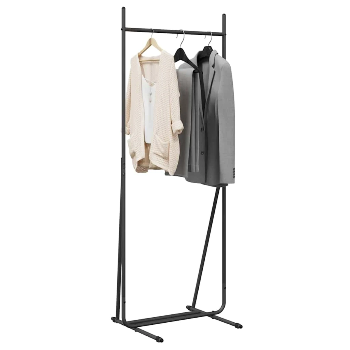 VidaXL Clothes Rack 62 x 48 x 158 cm Steel Minimalist Modern Wardrobe Organizer For Home by vidaXL
