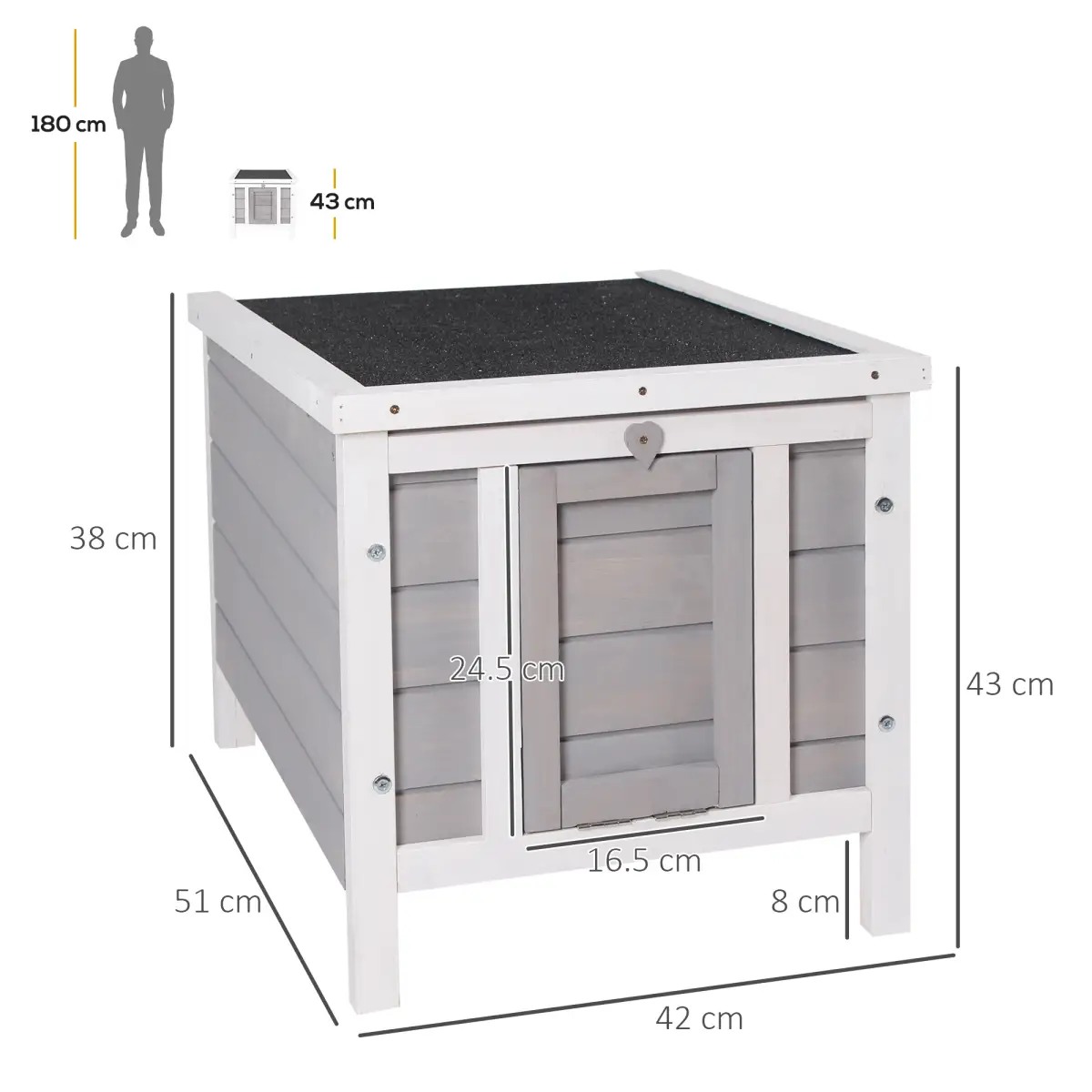 Unbranded Wooden Rabbit Hutch Bunny Cage Guinea Pig House Pet Habitat Ferret Pawhut - Rabbit Hutch