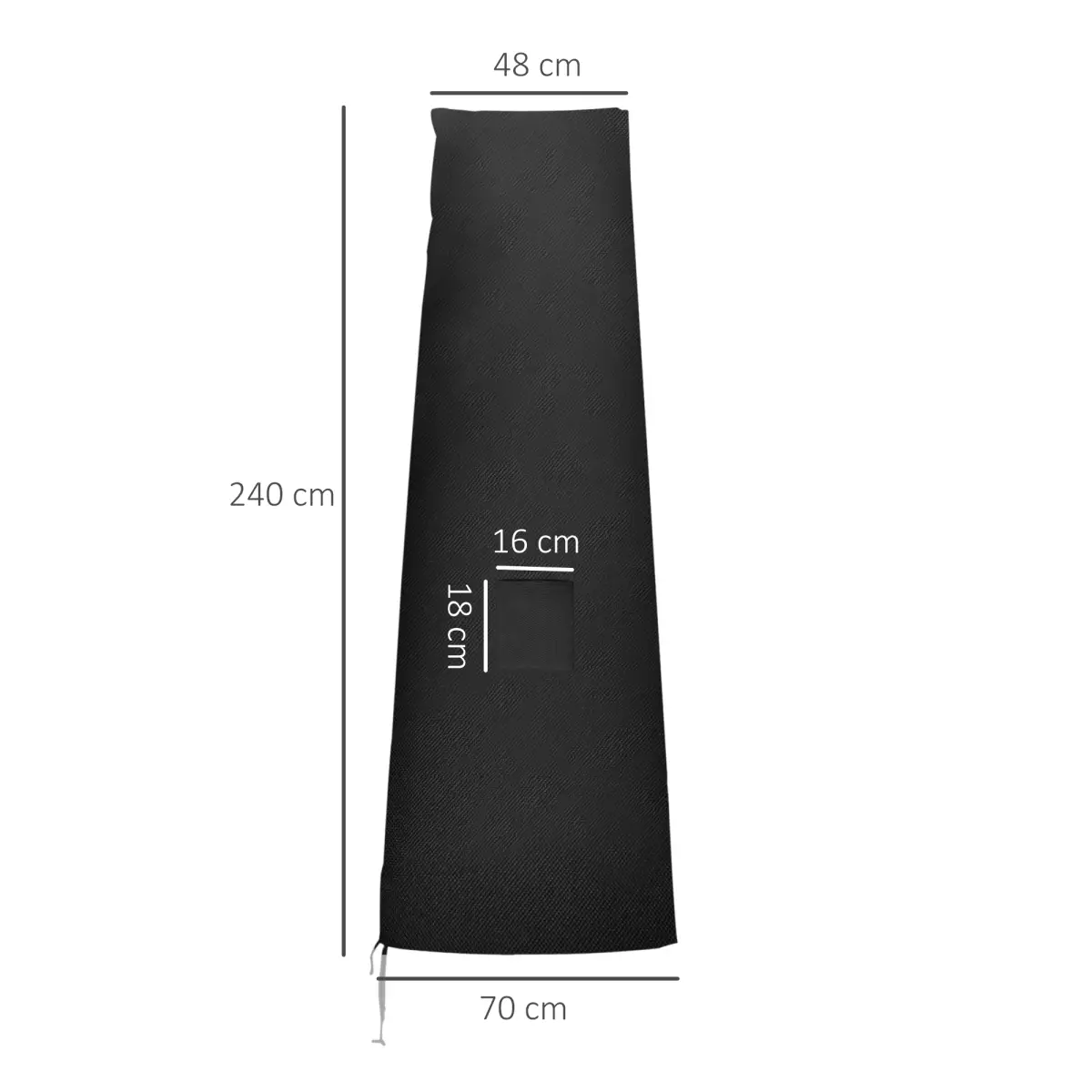 Outsunny Parasol Umbrella Cover Outdoor Protector Weatherproof Cantilever Garden - Parasol
