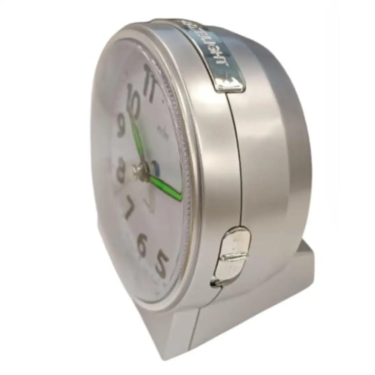 Acctim Acctim Micah Round Mid Sized Bedside Quartz Alarm Clock in Silver - 16477 - Clock