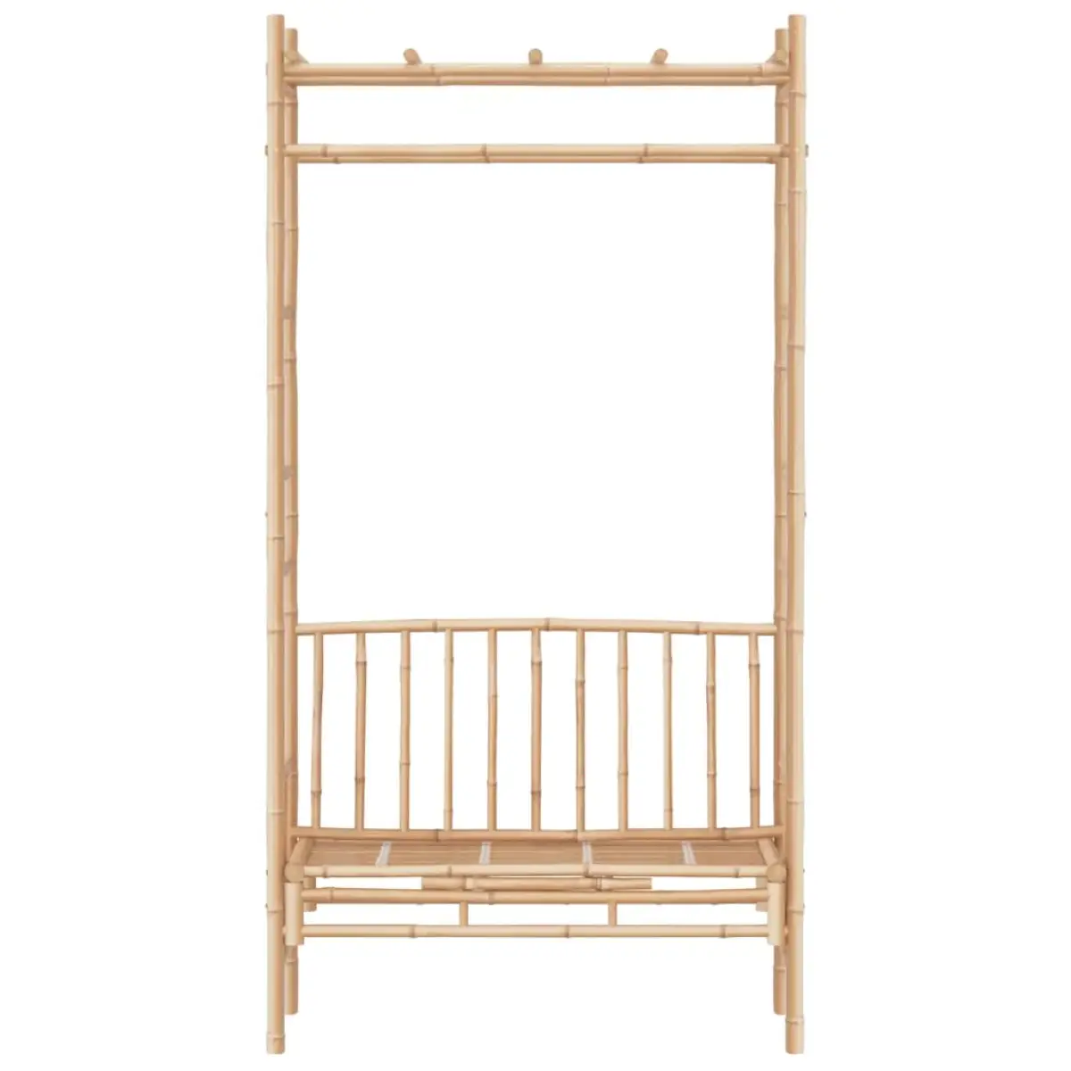 vidaXL vidaXL Garden Bench with Pergola 116 cm Bamboo - Garden Chairs