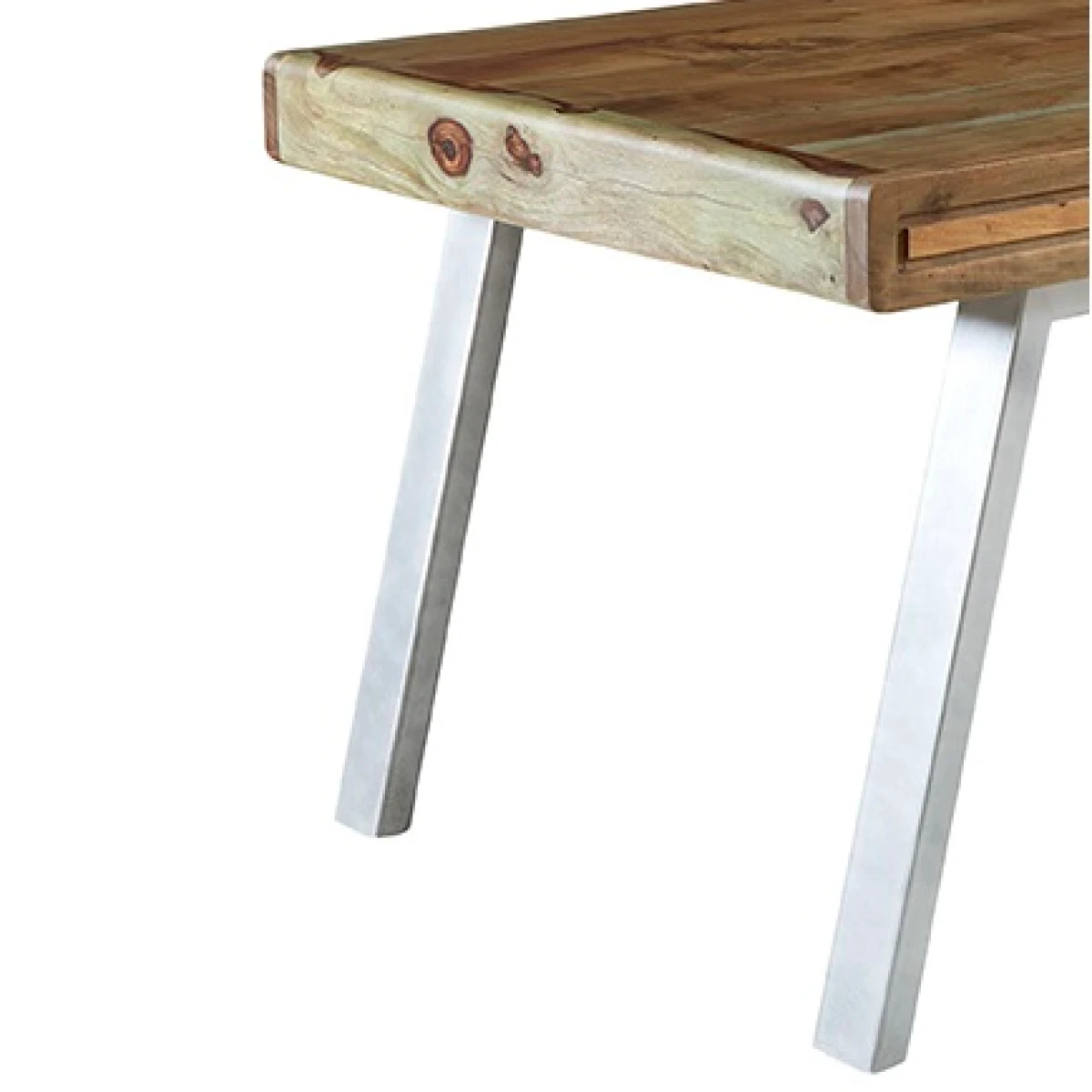 Indian Hub Aspen Large Dining Table Solid Wood Two Tone Finish Homes - Dining Table