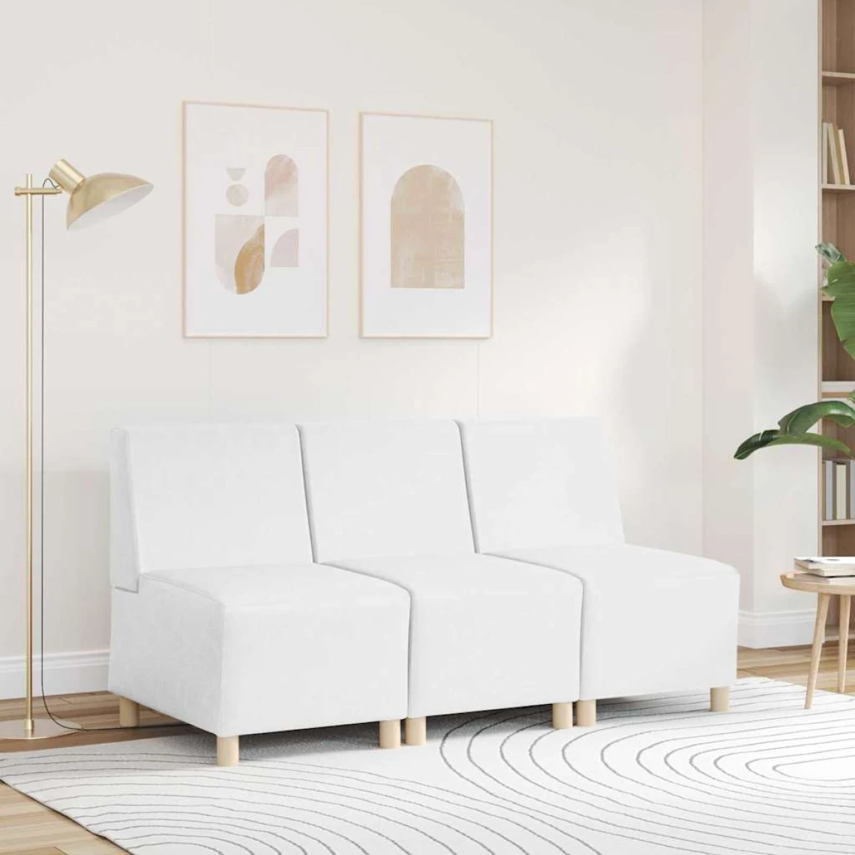vidaXL VidaXL Armless Modular Sofa 55x74x82cm Faux Leather Home - Sofa