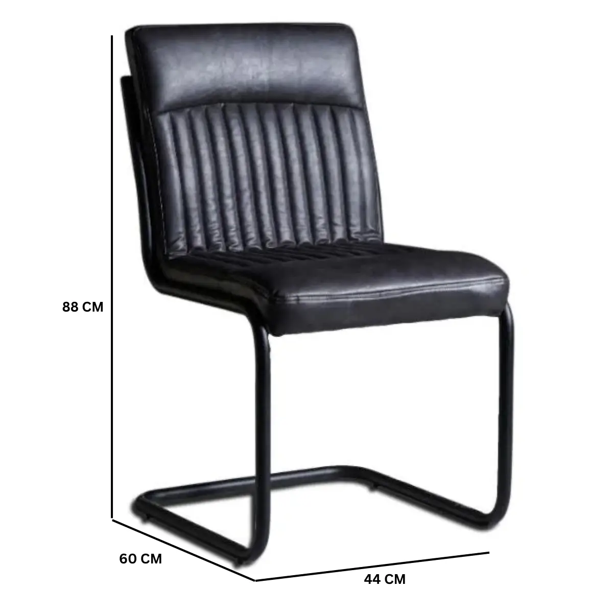 Indian Hub Dark Grey Dining Chair (Set of 2) - Dining Chairs