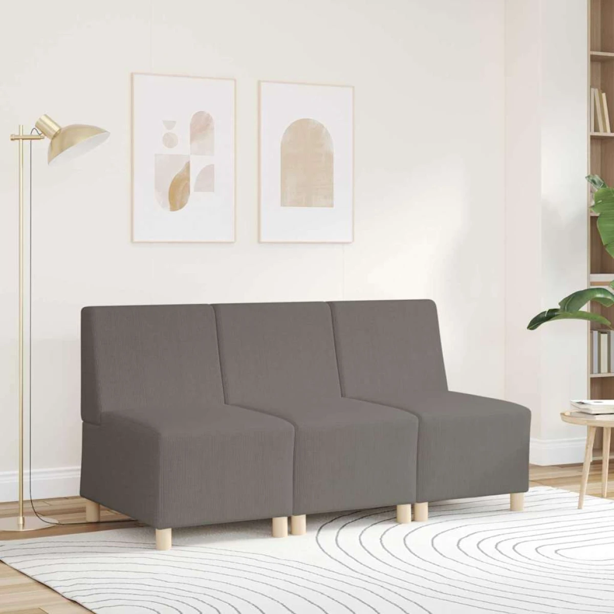 VidaXL Armless Modular Sofa 55x74x82 cm Corduroy Home by vidaXL
