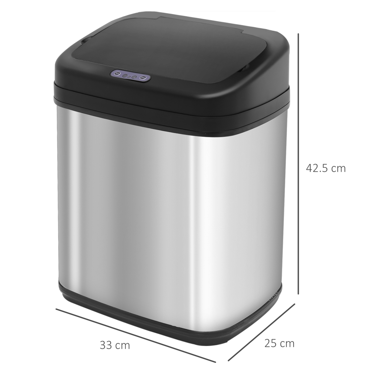 20L Stainless Steel Auto Kitchen Bin Sensor Bucket in L Size - from HOMCOM