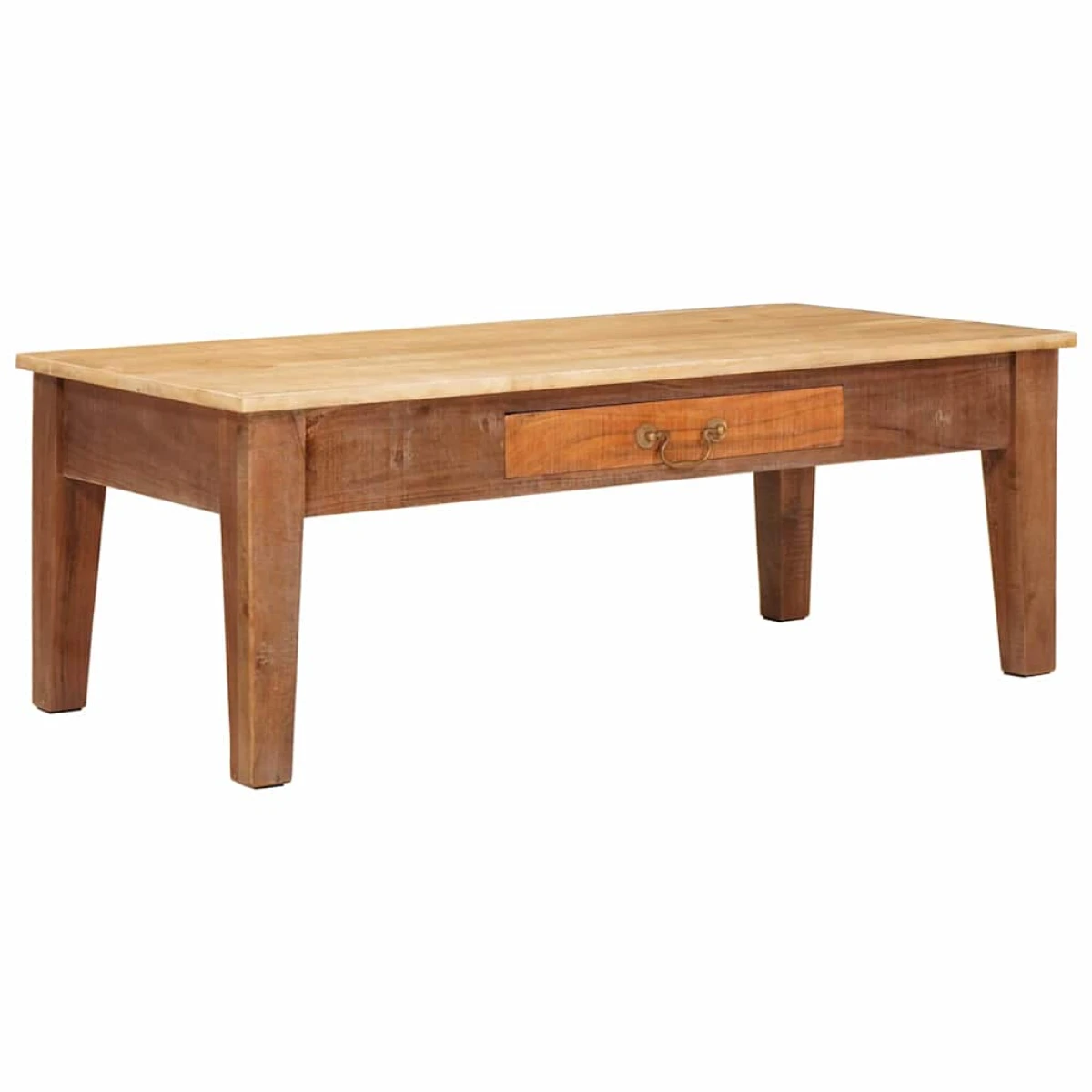vidaXL VidaXL Coffee Table 110 x 55 x 40 cm Solid Mango Wood With Drawer Living Room Decor - Coffee Table