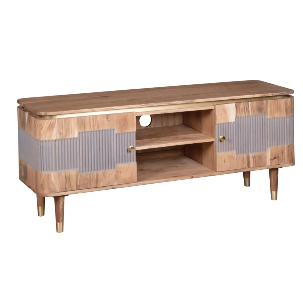 Indian Hub Wilton Acacia Wood Tv Unit - TV Unit