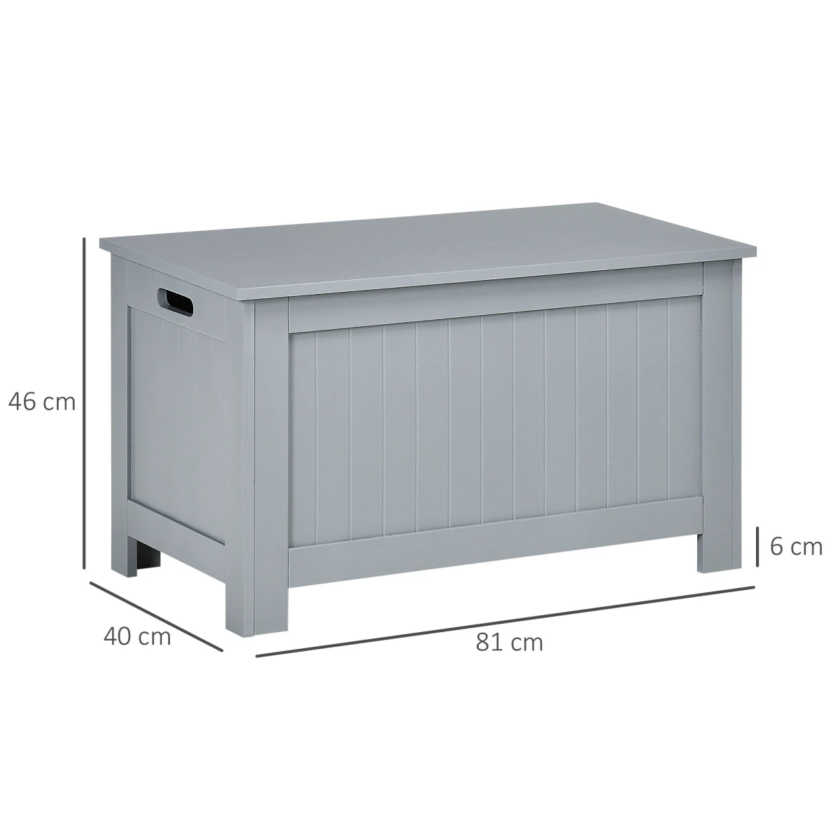 HOMCOM Quality Toy Chest Large Safety Hinges For Kids - Storage Box