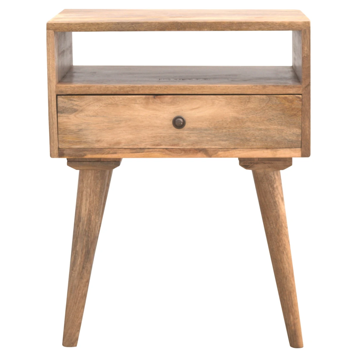 Artisan Mango Wood Nightstand Open Slot Drawer by Artisan Furniture