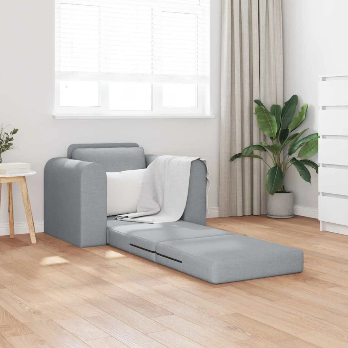 VidaXL Sofa Bed 98x71x83 Cm Light Grey Fabric Reading by vidaXL