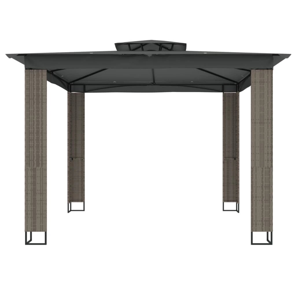 vidaXL vidaXL Gazebo with Double Roof Cream 2.94x2.94 m Steel - Gazebos