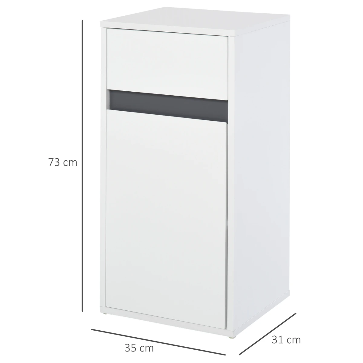 Homcom Modern Storage Cabinet Slim Drawer Bathroom - Chest of Drawers