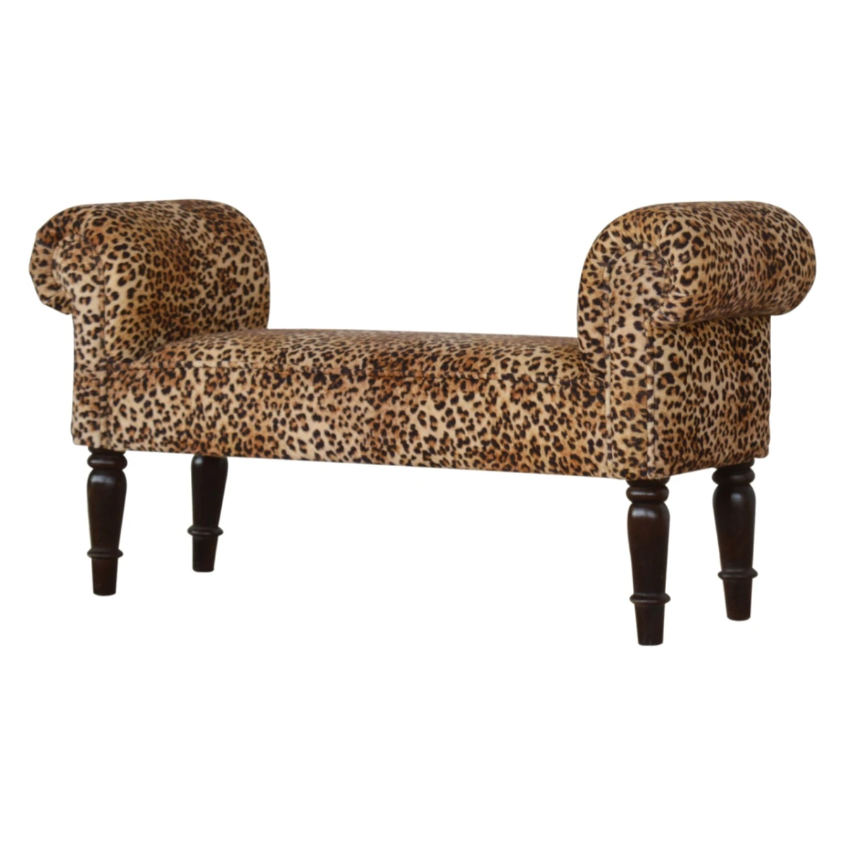 Artisan Furniture Artisan Bench Compact Leopard Velvet Hallway - Bench