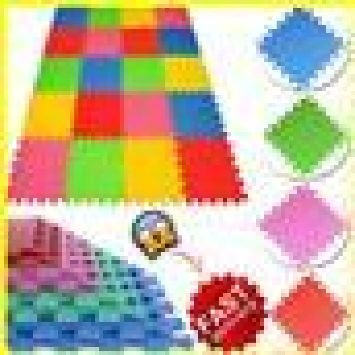 Un-Branded 4 PACKS MULTICOLOR EVA INTERLOCKING Mat 30 x 30 - Rug