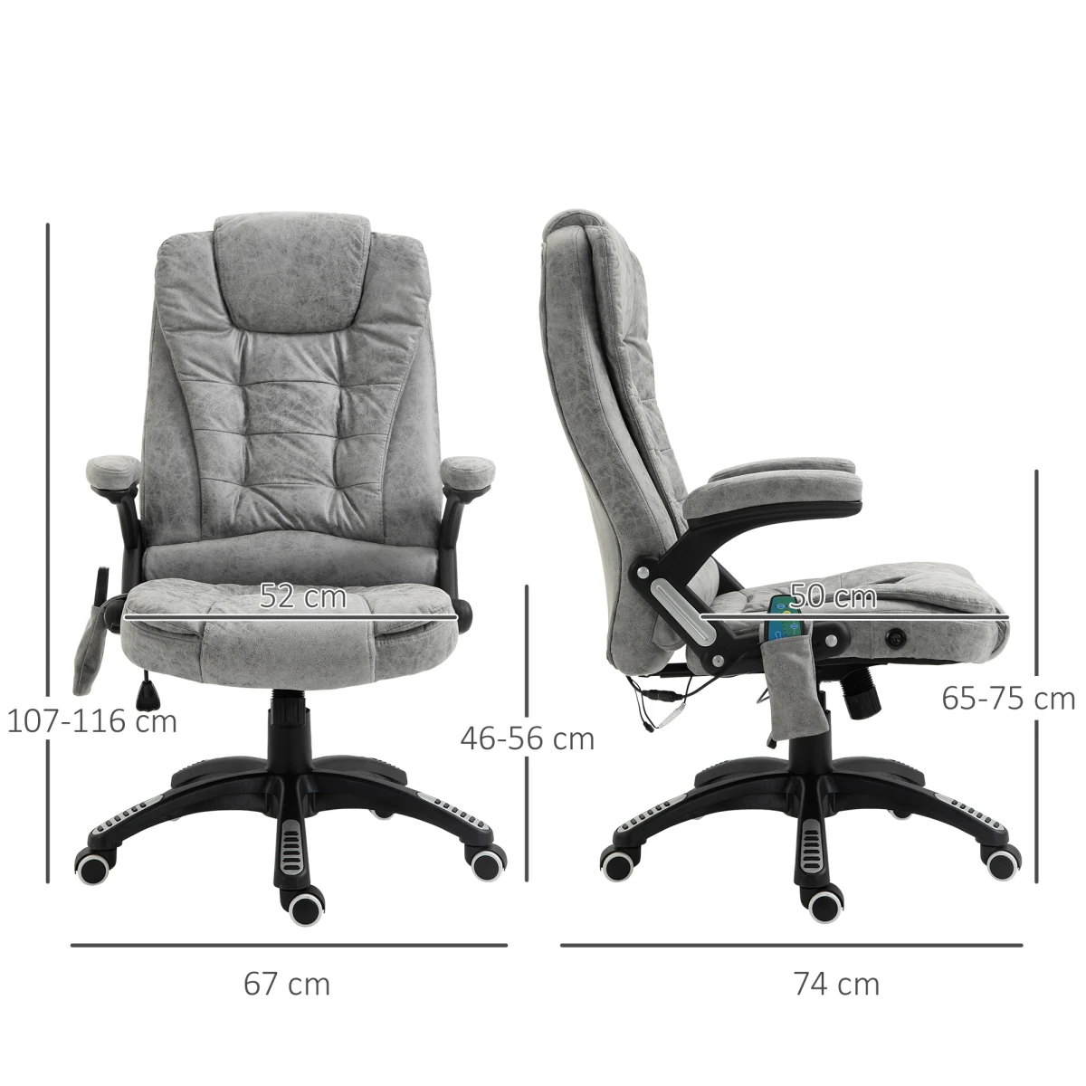 Unbranded Executive Reclining Massage Chair With Heating Six Point Back And Shoulder Massage Headrest For Home Office - Office Chair