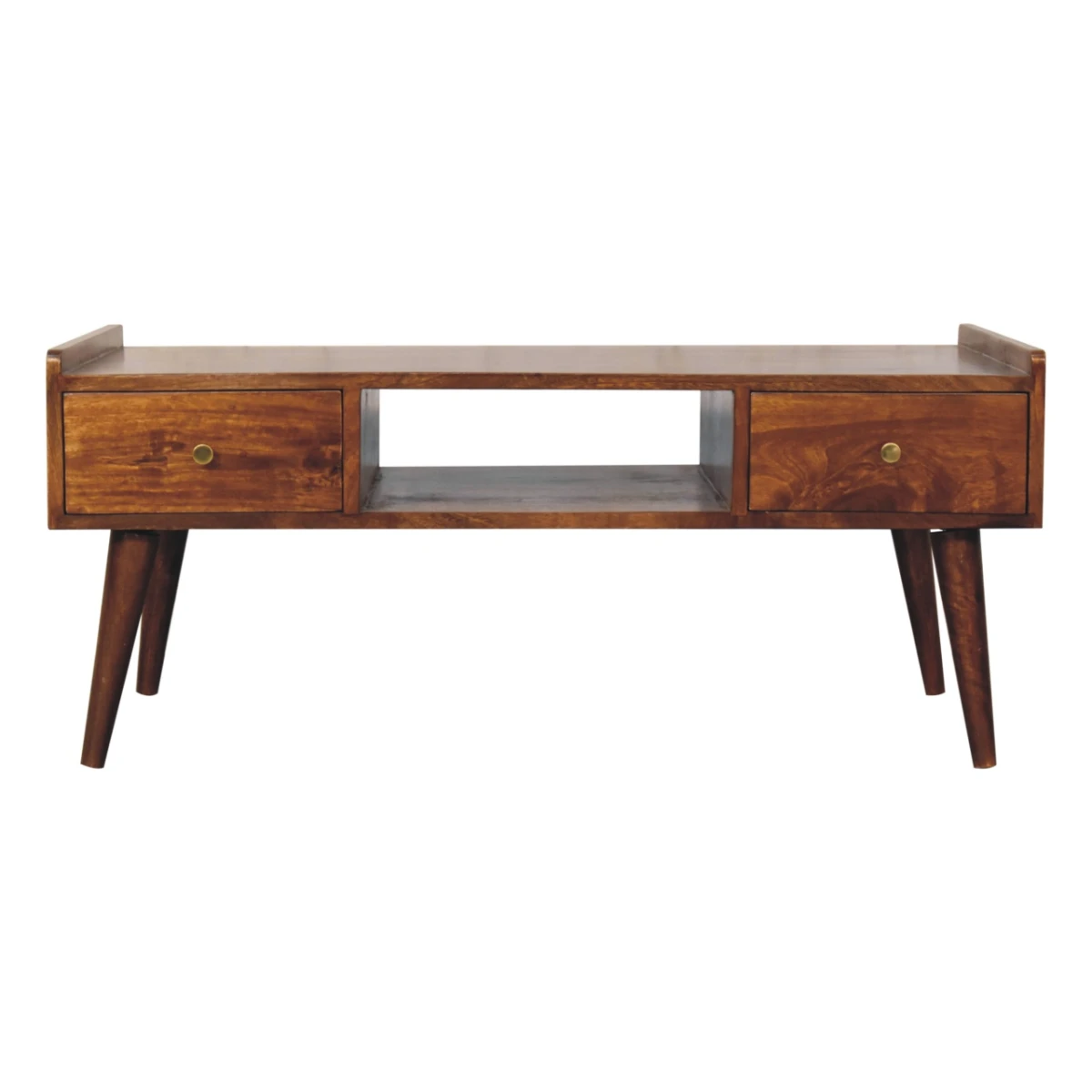 Artisan Furniture Artisan Media Unit Wide Chestnut Finish Elevated Legs TV - TV Unit