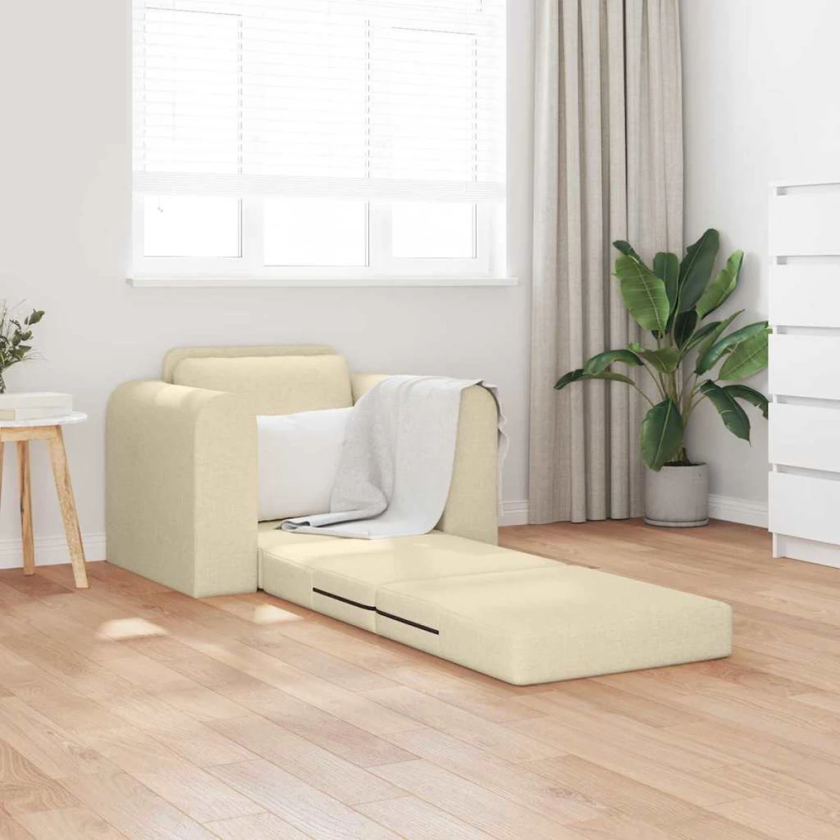 VidaXL Reading Chair 98x71x83 Cream Soft Fabric For Reading by vidaXL