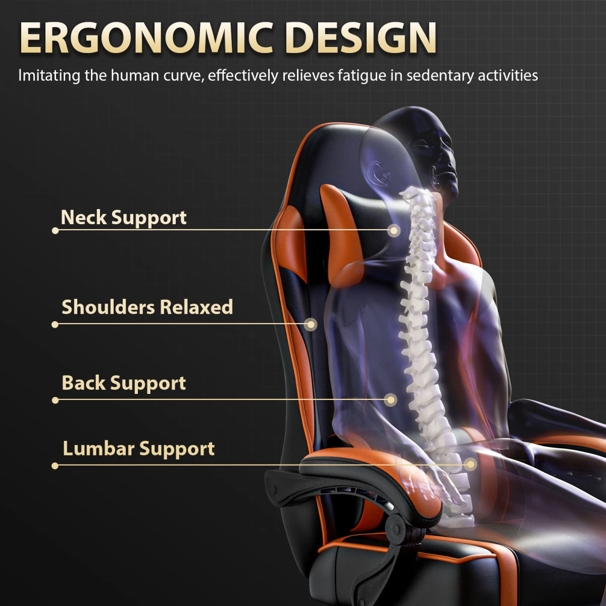 Premium Gaming Chair Height Adjustable With Footrest Gamer by N/A