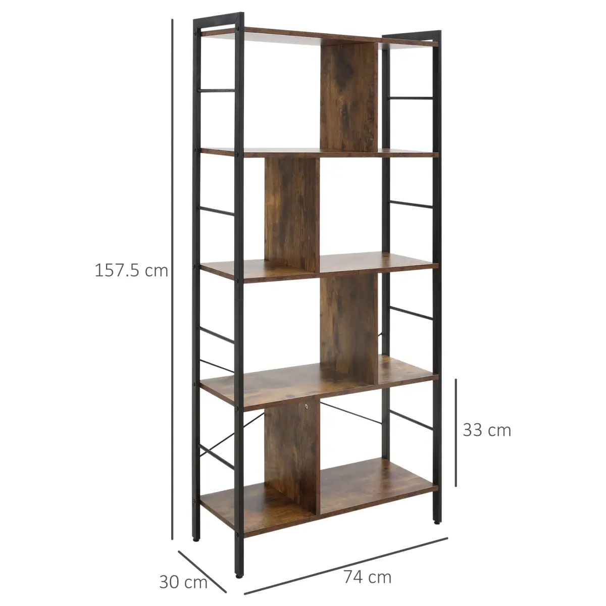 Unbranded Industrial Storage Shelf Bookcase Closet Floor Standing Display Rack - Wine Rack