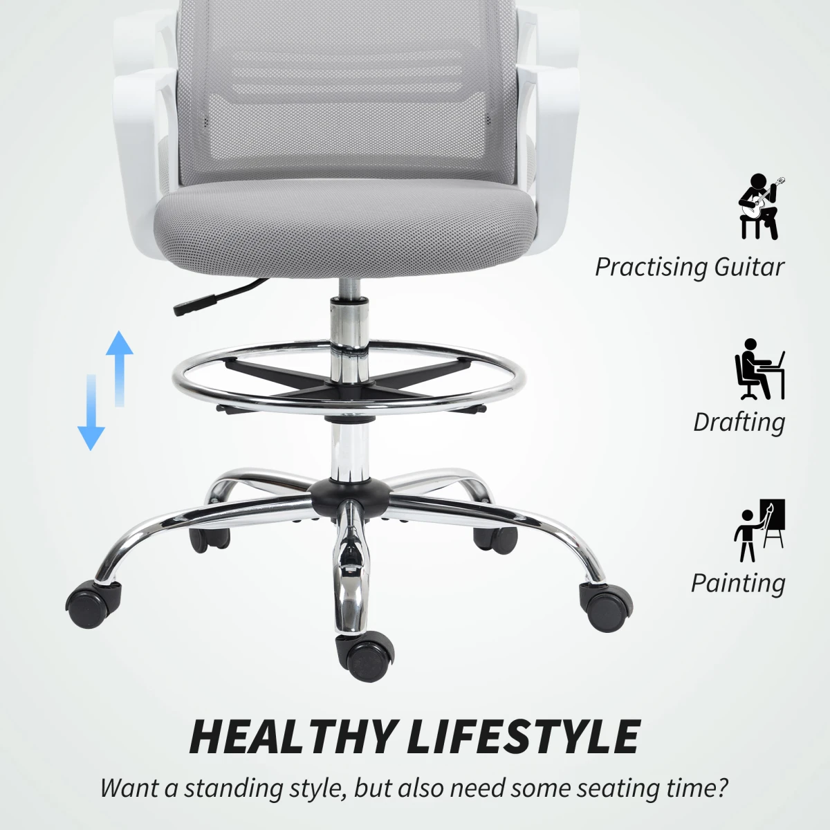 Premium Office Chair With Adjustable Height And Tilt And Lumbar Support For Home Office Professionals by N/A