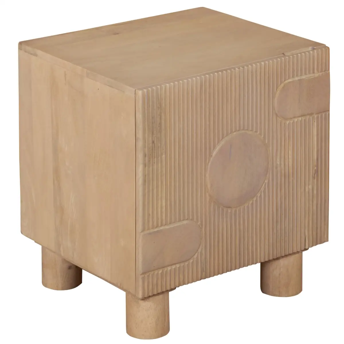 Indian Hub Austin Solid Wood Bedside Table - Bedside Table